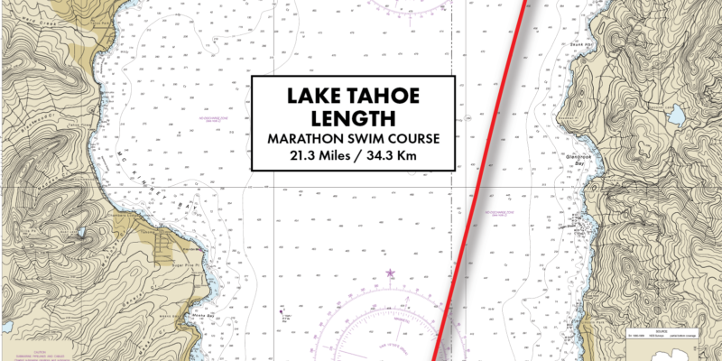 Lake Tahoe Length Marathon Swim 21.3 Miles