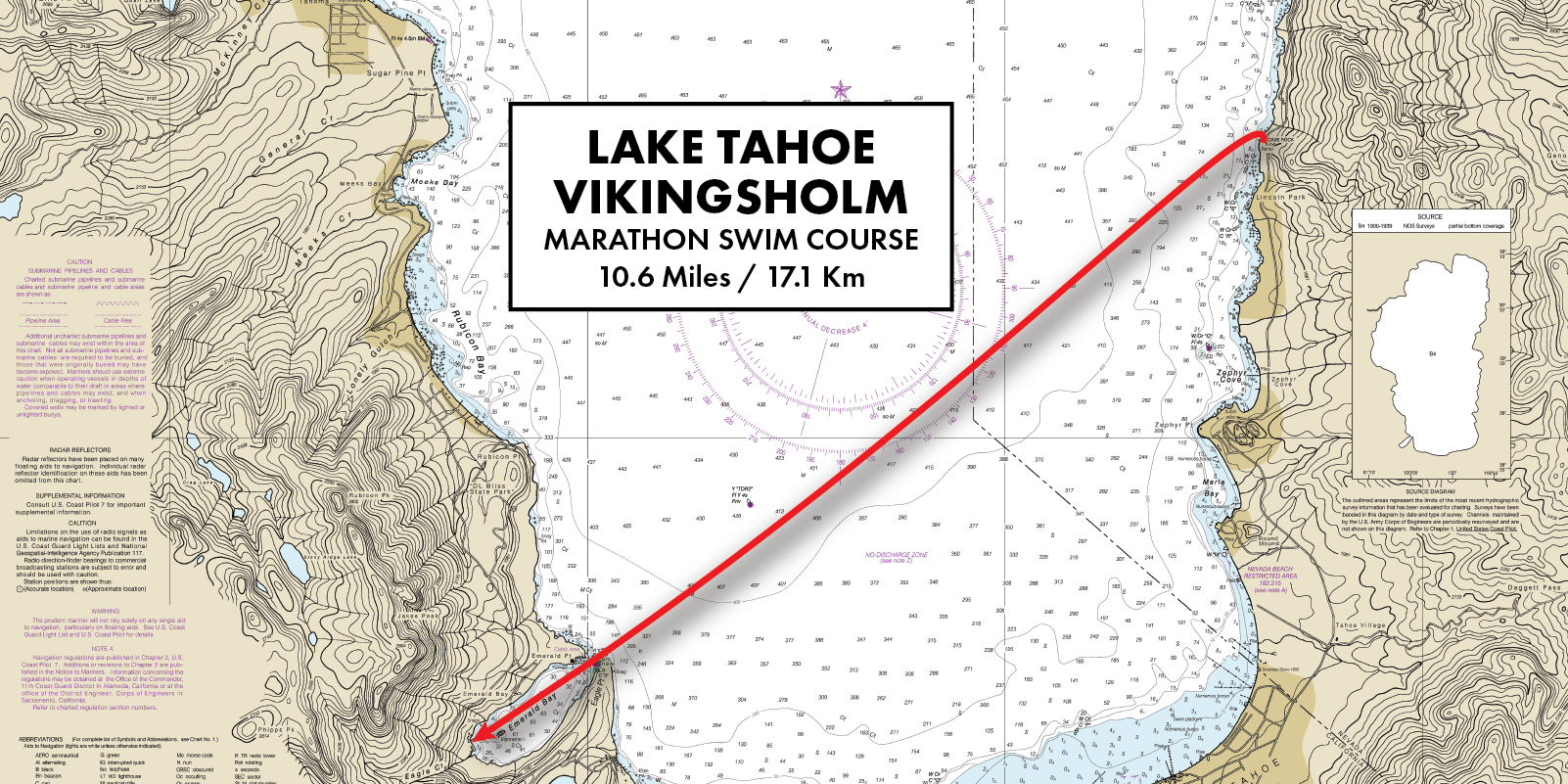 Lake Tahoe Viking Swim 10.6 Miles